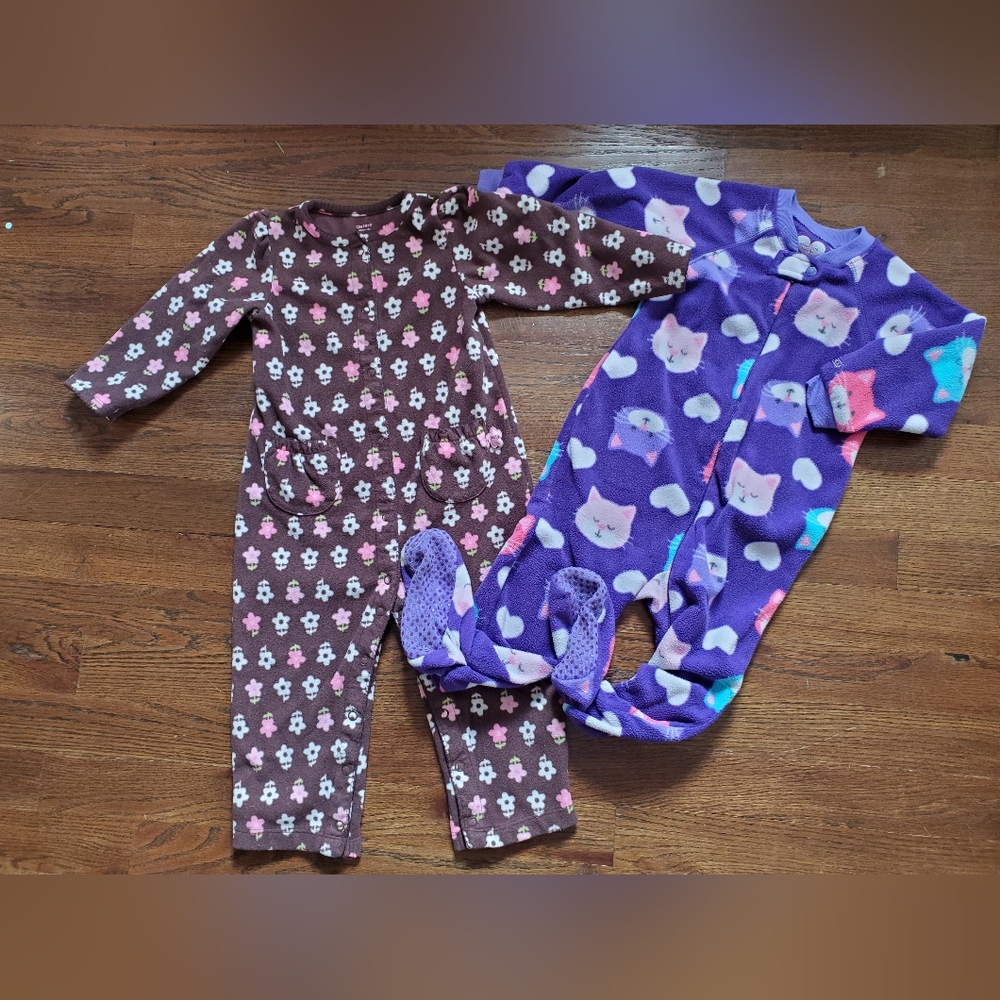 Mixed Girls 24M fleece girls sleepers